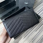 YSL | Large Flap Black Wallet Silver - 372264 - 19 x 11 x 3 cm - 2