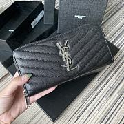 YSL | Zip Around Wallet Silver- 358094 - 19 x 9 cm - 1