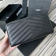 YSL | Zip Around Wallet Black- 358094 - 19 x 9 cm - 2