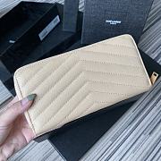 YSL | Zip Around Wallet Beige - 358094 - 19 x 9 cm - 4