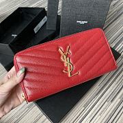 YSL | Zip Around Wallet Red - 358094 - 19 x 9 cm - 1