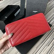 YSL | Zip Around Wallet Red - 358094 - 19 x 9 cm - 3