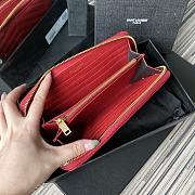 YSL | Zip Around Wallet Red - 358094 - 19 x 9 cm - 2