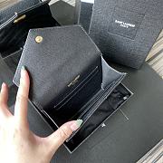 YSL | Small Envelope Black Wallet in Grain - 414404 - 13.5 x 9.5 x 3 cm - 5