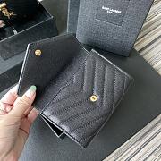 YSL | Small Envelope Black Wallet in Grain - 414404 - 13.5 x 9.5 x 3 cm - 4