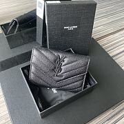 YSL | Small Envelope Wallet Black in Grain - 414404 - 13.5 x 9.5 x 3 cm - 1