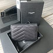 YSL | Small Envelope Wallet Black in Grain - 414404 - 13.5 x 9.5 x 3 cm - 5