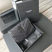 YSL | Small Envelope Wallet Black in Grain - 414404 - 13.5 x 9.5 x 3 cm - 2