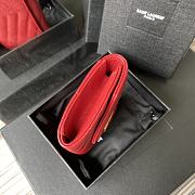 YSL | Small Envelope Wallet Red in Grain - 414404 - 13.5 x 9.5 x 3 cm - 6