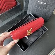 YSL | Small Envelope Wallet Red in Grain - 414404 - 13.5 x 9.5 x 3 cm - 4