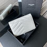 YSL | Small Envelope Wallet White in Grain - 414404 - 13.5 x 9.5 x 3 cm - 3