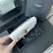 YSL | Small Envelope Wallet White in Grain - 414404 - 13.5 x 9.5 x 3 cm - 2