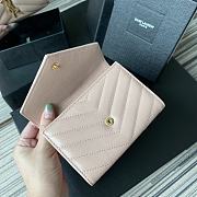 YSL | Small Envelope Wallet Light Pink in Grain - 414404 - 13.5 x 9.5 x 3 cm - 2