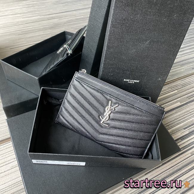 Ysl | Bill Pouch Black Silver - 23 x 13 x 1cm - 1