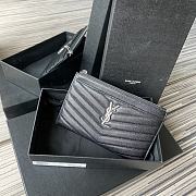 Ysl | Bill Pouch Black Silver - 23 x 13 x 1cm - 1