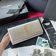 YSL | Kate Clutch Silver In Grain - 326079 - 27x12.5x5cm - 1