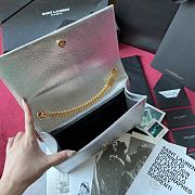YSL | Kate Medium Bag With Tassel In Grain Silver - 326076 - 24x14.5x5cm - 4