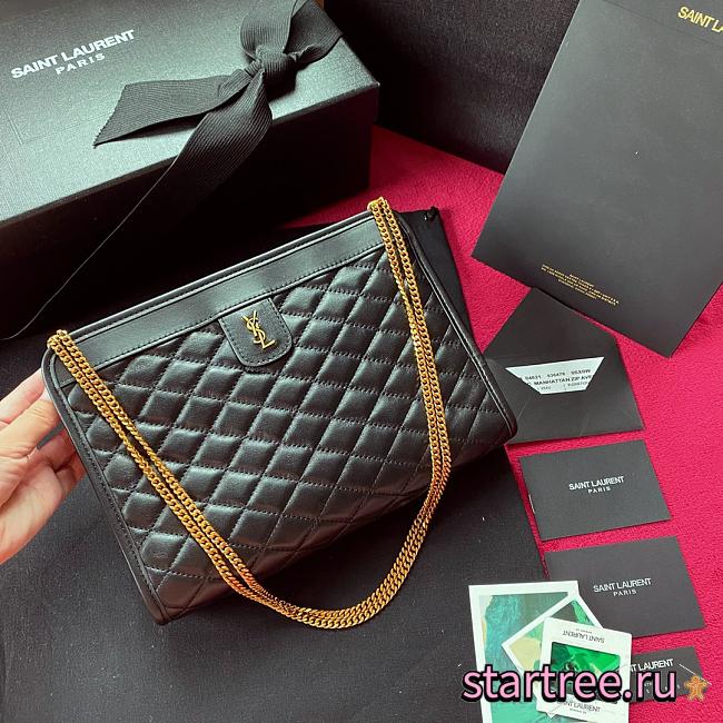 YSL | Victoire Clutch In Leather - 657361 - 28.5 x 19.5 x 5.5 cm - 1