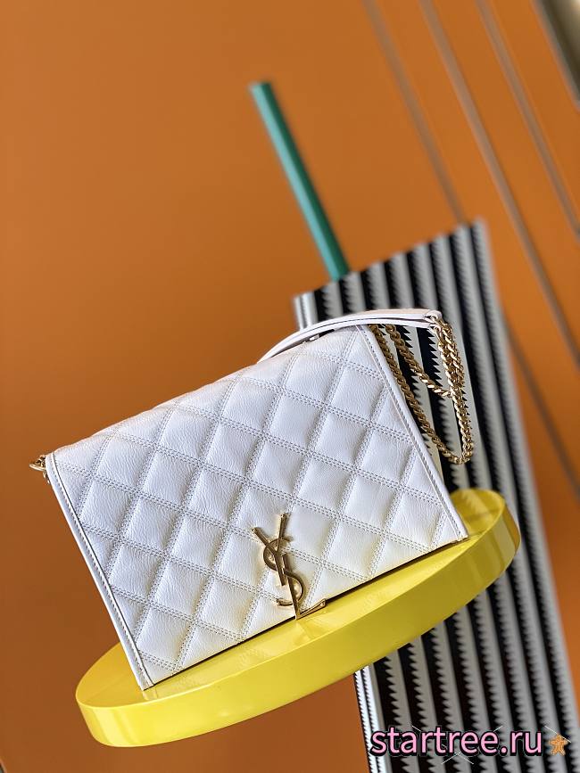 YSL | Becky Chain Wallet In Quilted Lambskin - 585031 - 22.5 x 14.5 x 5 cm - 1