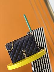 YSL | Becky Black Chain Wallet In Lambskin - 585031 - 22.5 x 14.5 x 5 cm - 1