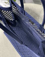 DIOR | Mesh Book Tote Bag Blue - 41.5 cm x 35 cm x 18 cm - 5