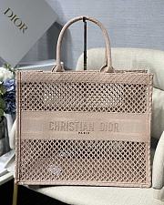 DIOR | Mesh Book Tote Bag Pink - 41.5 cm x 35 cm x 18 cm - 1