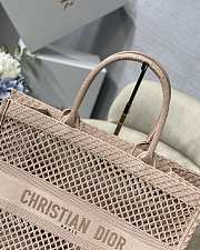 DIOR | Mesh Book Tote Bag Pink - 41.5 cm x 35 cm x 18 cm - 5