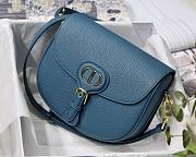 DIOR | Medium Bobby Bag in Grained Calfskin Blue - M9319 - 22 x 17 x 6 cm - 4