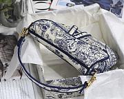 DIOR | Saddle Bag Blue Toile de Jouy Embroidery - M0446C - 25.5 x 20 x 6.5 cm - 2