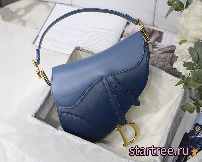 DIOR | Saddle Bag Indigo Blue - M0446C - 25.5 x 20 x 6.5 cm - 1