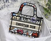 DIOR | Mini Book Tote  Multicolor Mille Fleurs Embroidery - S5475 - 23x17x7cm - 1