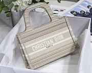 DIOR | Mini Book Tote Multicolor Striped Embroidery - S5475 - 23x17x7cm - 1