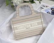 DIOR | Mini Book Tote Multicolor Striped Embroidery - S5475 - 23x17x7cm - 2