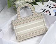 DIOR | Mini Book Tote Multicolor Striped Embroidery - S5475 - 23x17x7cm - 5