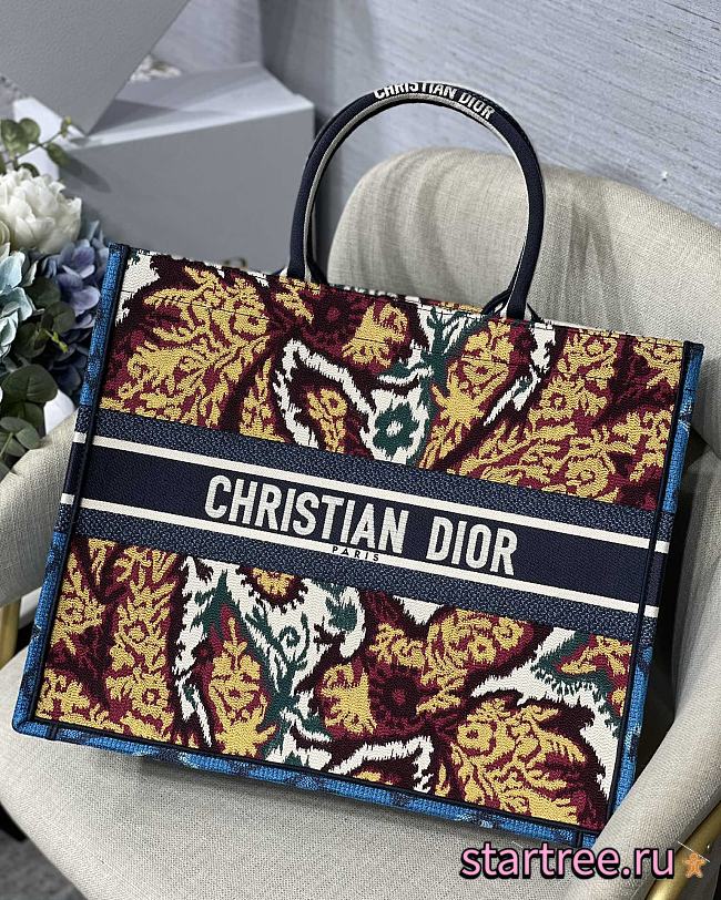 DIOR | Book Tote Blue Multicolor Paisley - M1286 - 41.5x32cm - 1