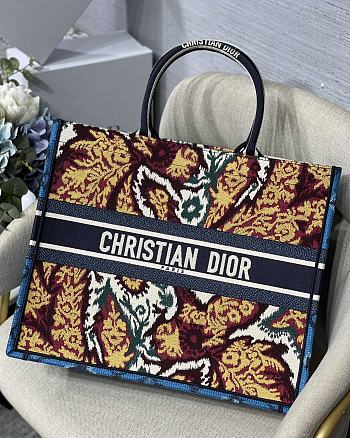 DIOR | Book Tote Blue Multicolor Paisley - M1286 - 41.5x32cm