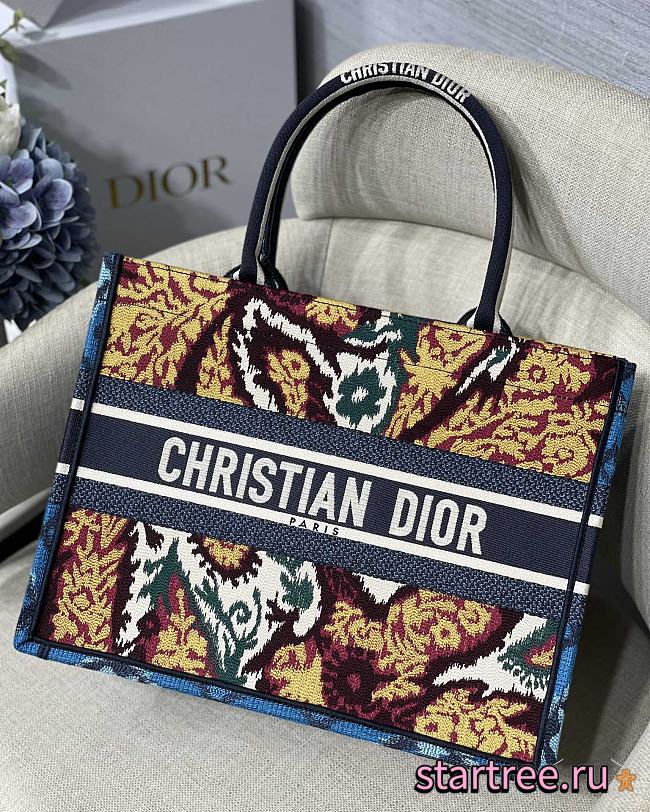 DIOR | Book Tote Blue Multicolor Paisley - M1286 - 36.5x28cm - 1