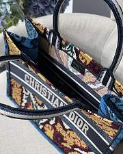 DIOR | Book Tote Blue Multicolor Paisley - M1286 - 36.5x28cm - 4