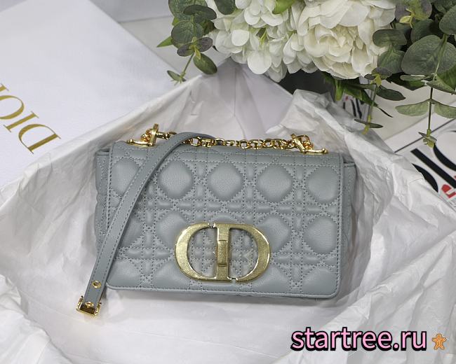 DIOR | Small Gray Caro Bag - M9241 - 20 x 12 x 7 cm - 1