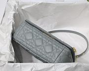 DIOR | Small Gray Caro Bag - M9241 - 20 x 12 x 7 cm - 4