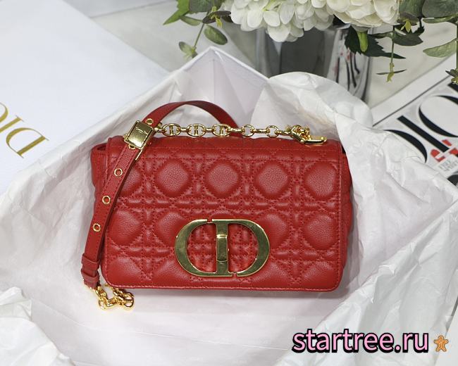 DIOR | Small Red Caro Bag - M9241 - 20 x 12 x 7 cm - 1