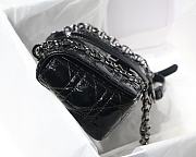 DIOR | Small Black Patent Caro Bag - M9242 - 20 x 12 x 7 cm - 6