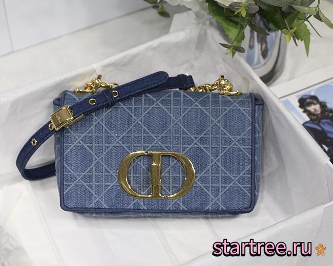 DIOR | Small Denim Blue Caro Bag - M9242 - 20 x 12 x 7 cm - 1