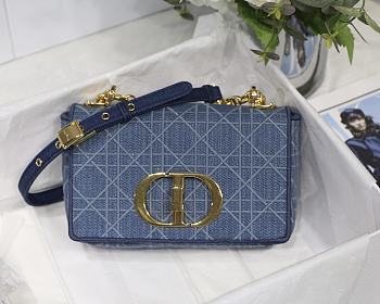 DIOR | Small Denim Blue Caro Bag - M9242 - 20 x 12 x 7 cm