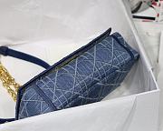 DIOR | Small Denim Blue Caro Bag - M9242 - 20 x 12 x 7 cm - 6