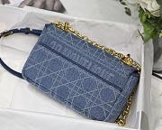 DIOR | Small Denim Blue Caro Bag - M9242 - 20 x 12 x 7 cm - 4