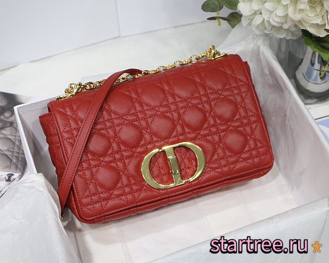 DIOR | Medium Caro Bag Red - M9242 - 25.5 x 15.5 x 8 cm - 1