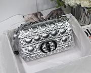 DIOR | Medium Caro Bag Silver Patent - M9242 - 25.5 x 15.5 x 8 cm - 1