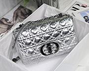 DIOR | Medium Caro Bag Silver Patent - M9242 - 25.5 x 15.5 x 8 cm - 2