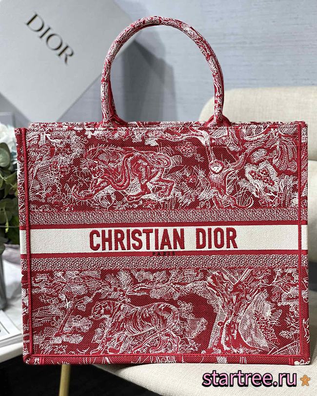 Christian Dior | Book Tote Raspberry Style - M1296ZR  - 41.5 x 38 x 18cm - 1